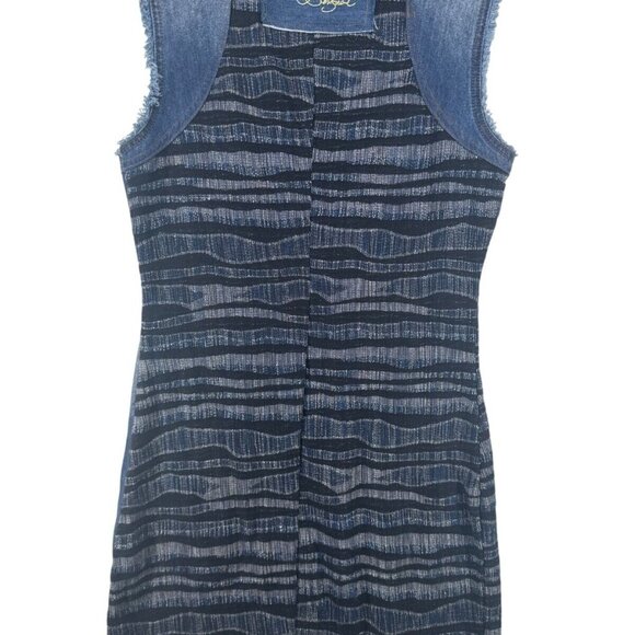 Desigual Dress Unique Denim Patchwork Embroidery Sleeveless Size M L - Picture 4 of 7